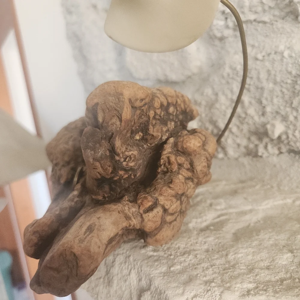 Vintage Seagull Bird Sculpture on Driftwood Base | Coastal Decor | John Perry